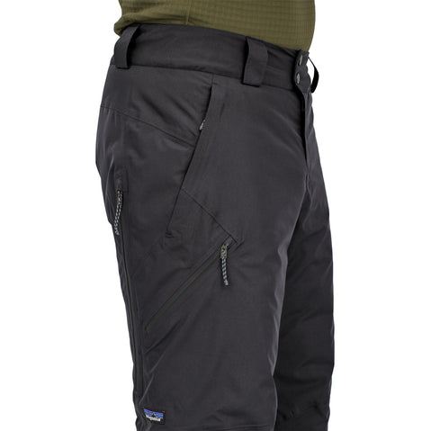Patagonia Men's Insulated Powder Town Pants in Black model view pocket