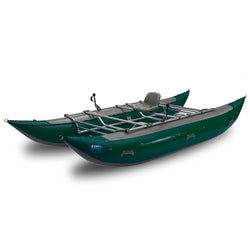 AIRE Leopard 18' Cataraft in Green angle