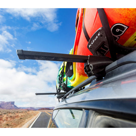Kuat Class 2 J Cradle Roof Rack Kayak Carrier with boat in cradle