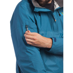 Level Six Men's Torngat Paddling Jacket in Crater Blue zippered arm pocket