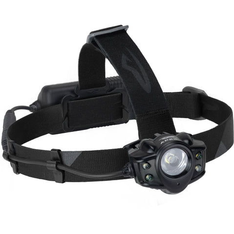 Princeton Tec Apex Rechargeable Headlamp In Black Angle View