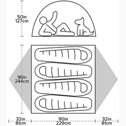 Big Agnes Blacktail 4 Person Camping Tent diagram