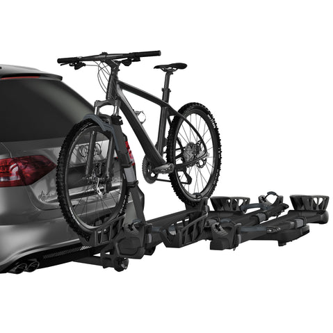 Thule T2 Pro XTR Bike Rack and T2 Pro XT Add-On Package in Black with bike loaded