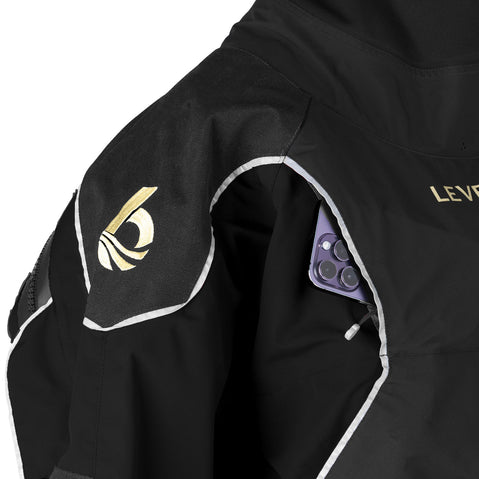 Level Six Emperor Black Out Dry Suit in Black pocket