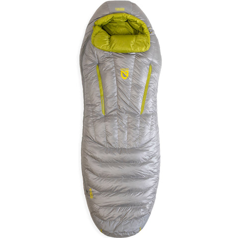 Nemo Equipment Women's Riff 15-Degree Endless Promise Down Sleeping Bag in Titanium closed