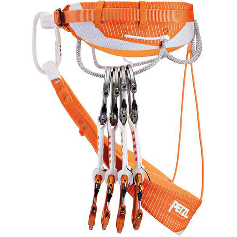 Petzl Sitta Climbing Harness in Orange/White quickdraw