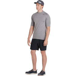 NRS Men's Rashguard Short Sleeve Shirt in Titanium model front