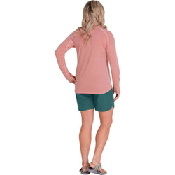 NRS Women's Beda Board Shorts in Jet Mediterranea model back