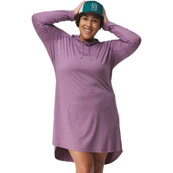 NRS Women's Silkweight Hoodie Dress orchid model 2 front