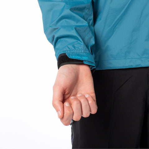 Level Six Men's Niagara Paddling Jacket in Crater Blue wrist closure
