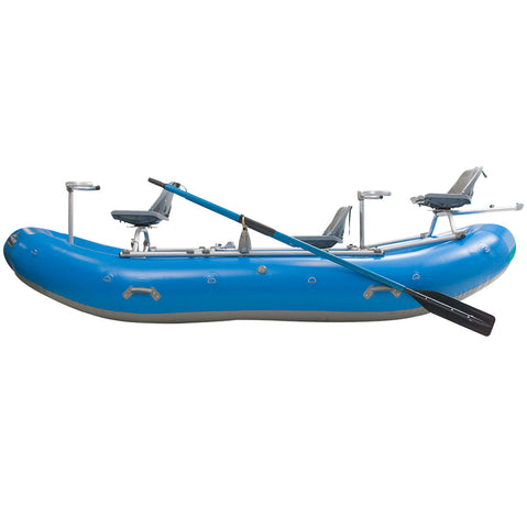 Outcast PAC 1400 Self-Bailing Raft in Blue sideview