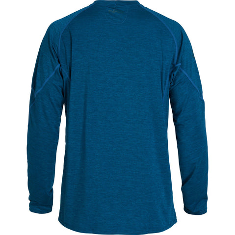 NRS Men's Silkweight Long Sleeve Shirt in Poseidon back
