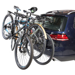 Saris Bones EX 3-Bike Trunk Rack with bikes loaded back