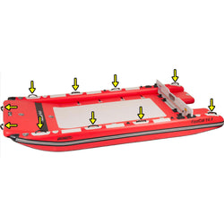 Sea Eagle FastCat14 Cataraft Swivel Seat Canopy Package grab handles