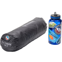 Big Agnes Fly Creek UL 2 Person Backpacking Tent in Asphalt/Gray Ridge stuffed