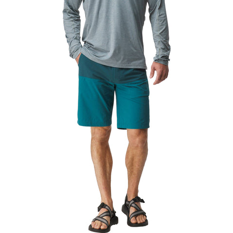 NRS Men's Benny Board Shorts in Deep Teal model crop front