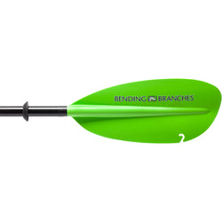 Bending Branches Angler Classic 2-Piece Kayak Fishing Paddle in Electric Green right back blade