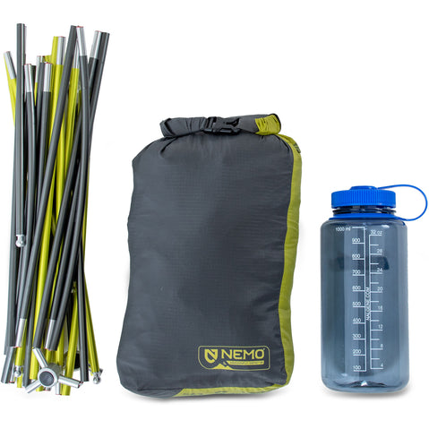 Nemo Dragonfly OSMO 3 Person Backpacking Tent packed