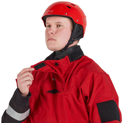NRS Extreme SAR Dry Suit in Red adjust neck cover
