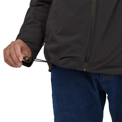 Patagonia Men's Downdrift 3-in-1 Jacket in Ink Black model view inside pocket