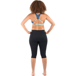 Level Six Women's Convection Neoprene Capri Pants in Black model back view