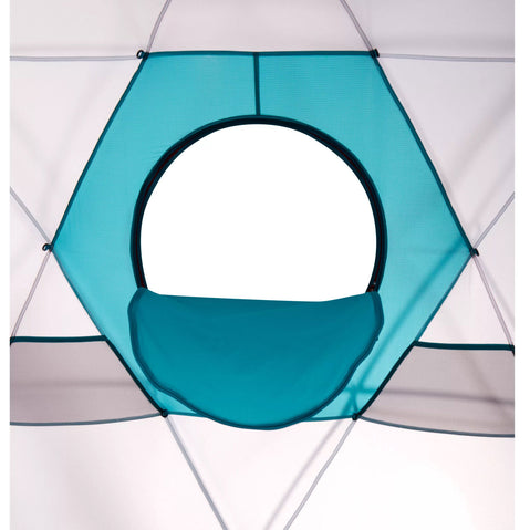 Mountain Hardwear Stronghold Dome Basecamp Tent in Alpine Red window open