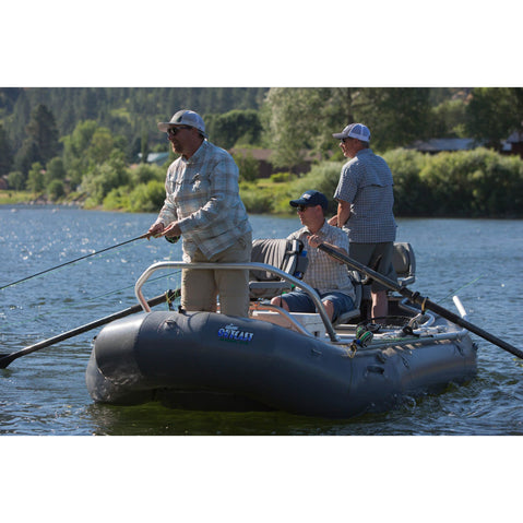 Outcast OSG Drifter 13 Self-Bailing Raft in Gray lifestyle