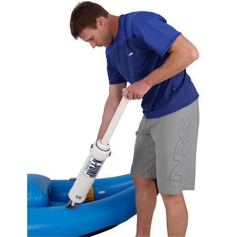 K-Pump K40 boater pumping up an inflatable kayak
