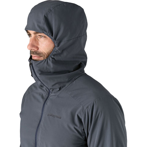 Patagonia Men's Nano-Air Ultralight Full-Zip Hoody in Smolder Blue hood