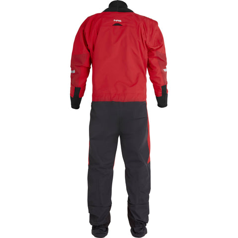NRS Men's Foray Dry Suit in Red back