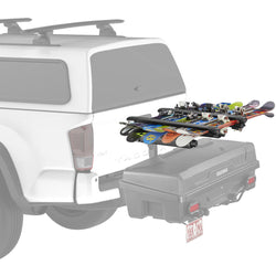 Yakima Exo Snow Bank Ski/Board Mount with skis loaded