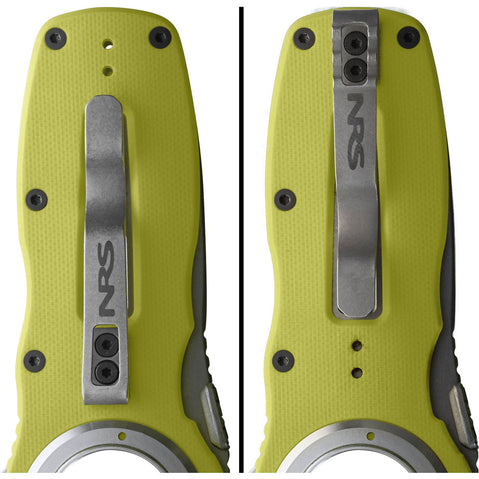 NRS Pilot Access Folding Knife in Safety Yellow clip