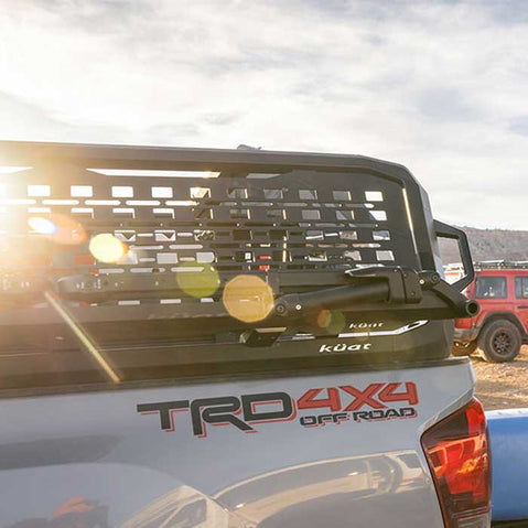 Kuat Ibex Truck Bed Rack in Sandy Black with sideboards