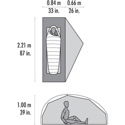 MSR FreeLite 1 Person Backpacking Tent floorplan