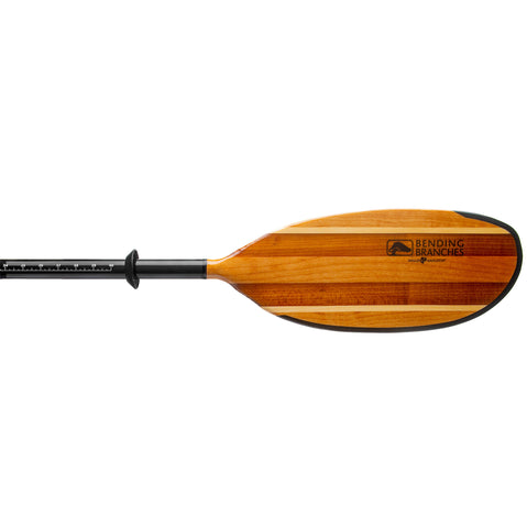 Bending Branches Angler Navigator Hybrid Wood 2-Piece Kayak Paddle blade back