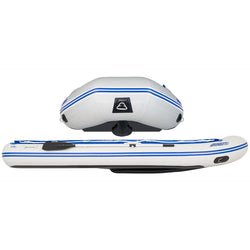 Sea Eagle 14' Sport Runabout Swivel Seat Canopy Drop Stitch Inflatable Raft Package side and front