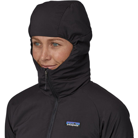 Patagonia Women's Nano-Air Light Hybrid Hoody in Black model hood