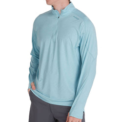 NRS Men's Silkweight Baja Sun Shirt in Sea Angel model front