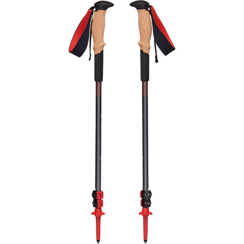 Black Diamond Pursuit Shock Trekking Poles in Steel Grey/Octane collapsed