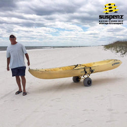 Suspenz Deluxe Balloon Sand Kayak Cart lifestyle