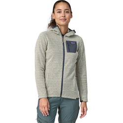 Patagonia Women's R1 Air Full-Zip Hoody in Wool White model front