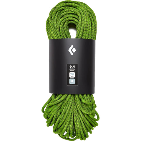 Black Diamond 9.4 Dry Climbing Rope Envy Green top