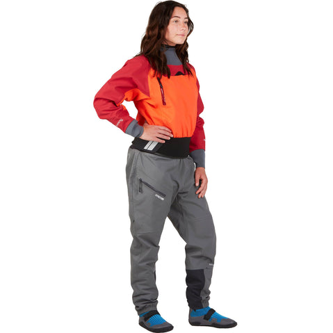 NRS Women's Rev GORE-TEX Pro Dry Top in Poppy/Vino model front