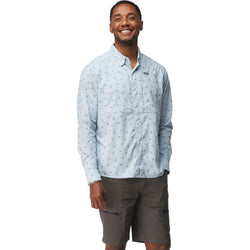 NRS Men's Drifter Long Sleeve Shirt in Daybreak model front