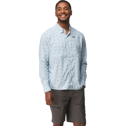NRS Men's Drifter Long Sleeve Shirt in Daybreak model front