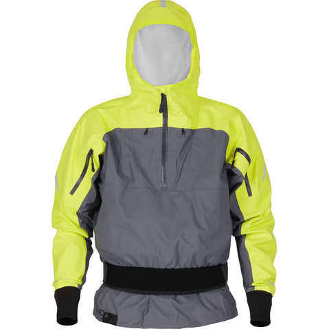 NRS Men's Riptide Paddling Jacket in Chartreuse/Gray front