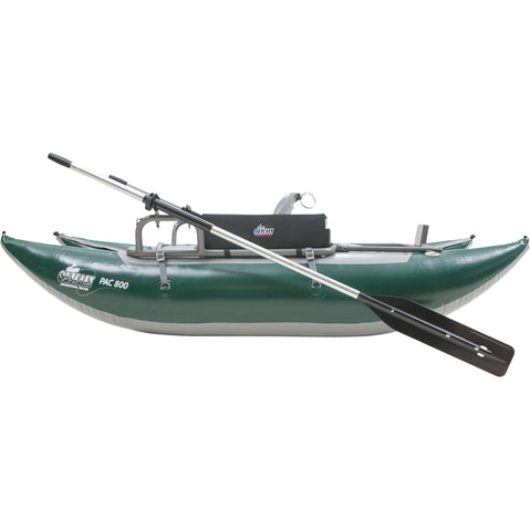 Outcast PAC 800FS Pontoon Boat in Green/Gray side