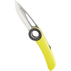Petzl Spatha Clippable Knife in Yellow angle
