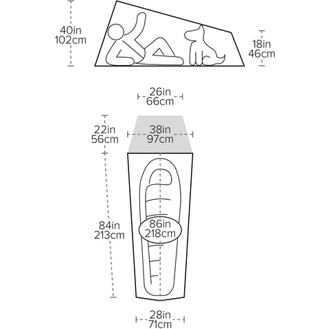 Big Agnes Fly Creek UL 1 Person Backpacking Tent diagram