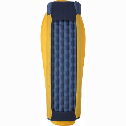 Big Agnes Lost Dog 30 Degree Synthetic Sleeping Bag in Yellow/Navy pad